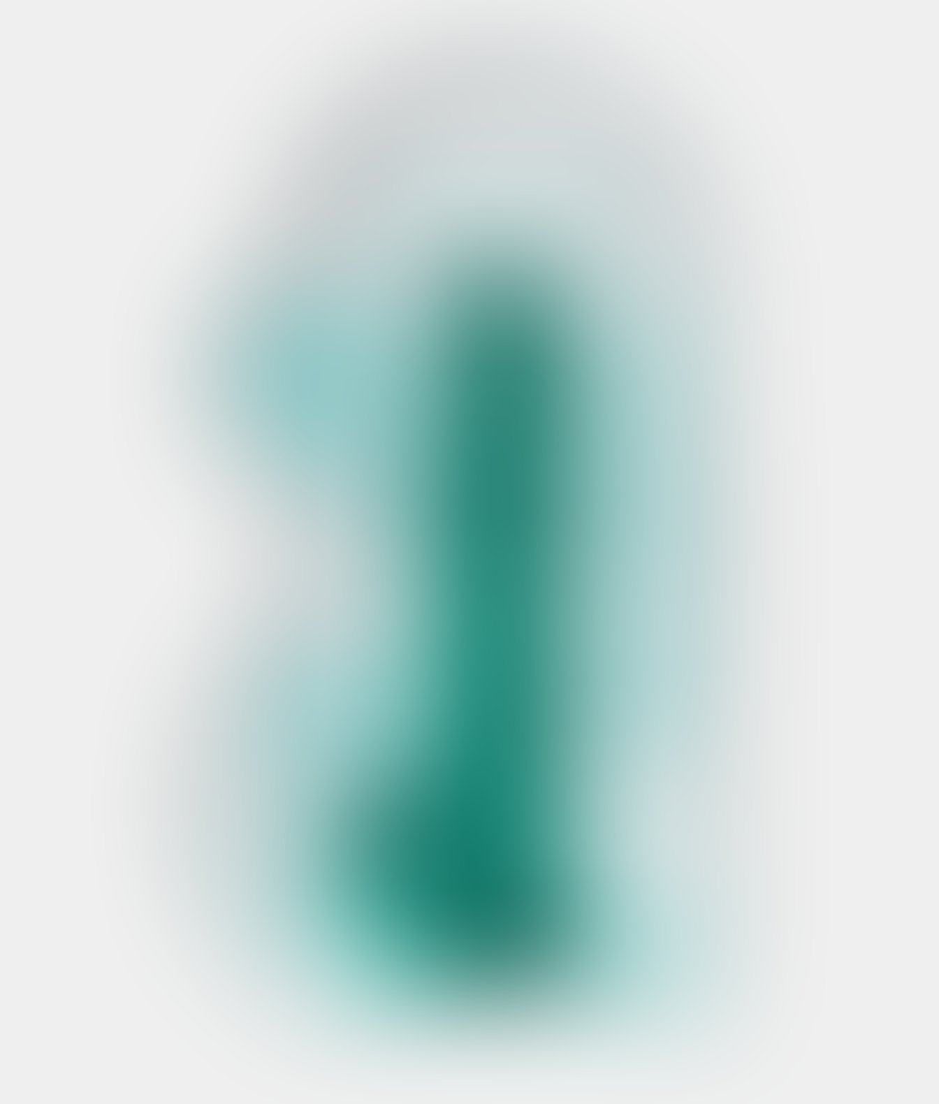 Realistic Dildo With Balls - Turquoise