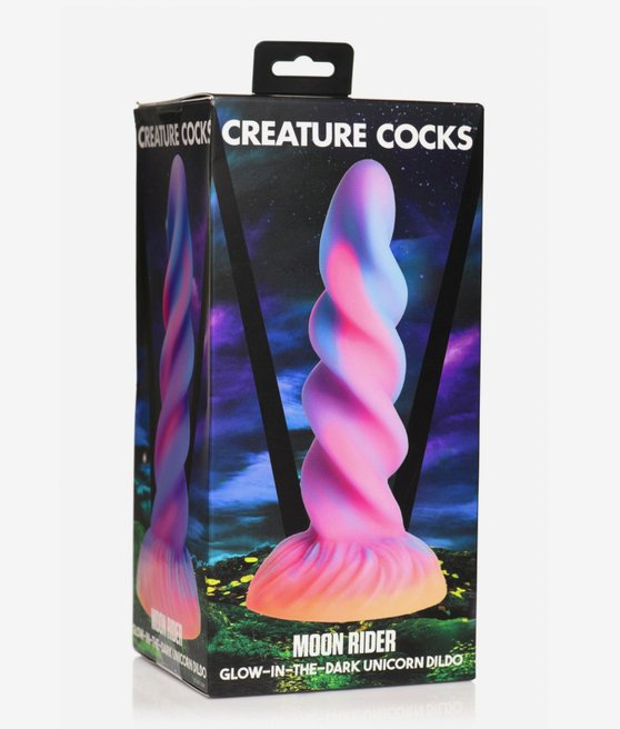 Glow-in-the-Dark Unicorn dildo z przyssawką