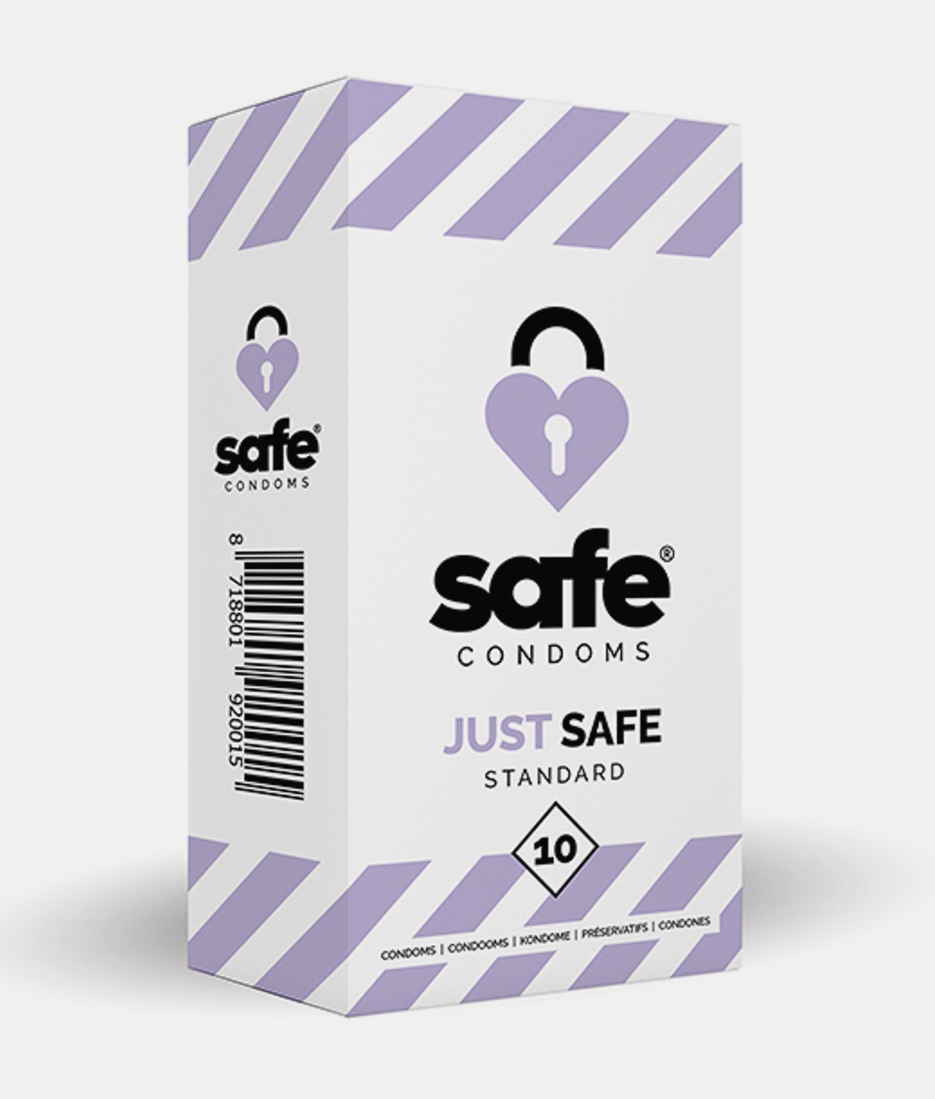 Safe JustSafe Condoms Standard 10 szt Prezerwatywy klasyczne