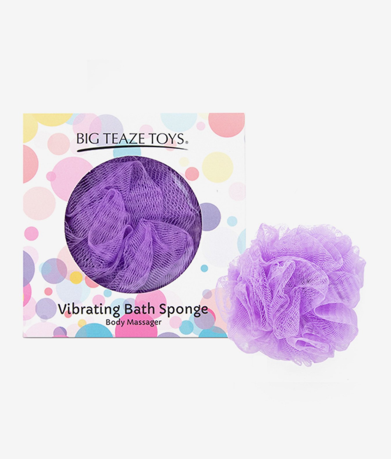 Big Teaze Toys Bath Sponge Vibrating Purple Wibrująca gąbka do kąpieli Fioletowy