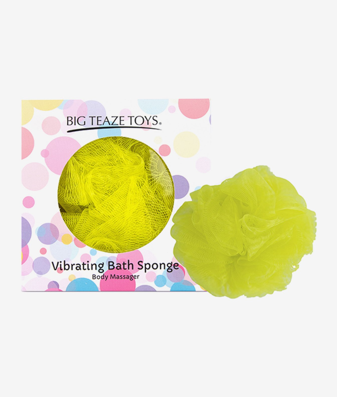 Big Teaze Toys Bath Sponge Vibrating Yellow Wibrująca gąbka do kąpieli Żółty