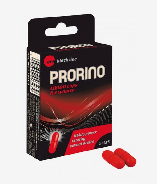 HOT Prorino Women Black Line Libido Caps 2 szt środek zwiększający libido