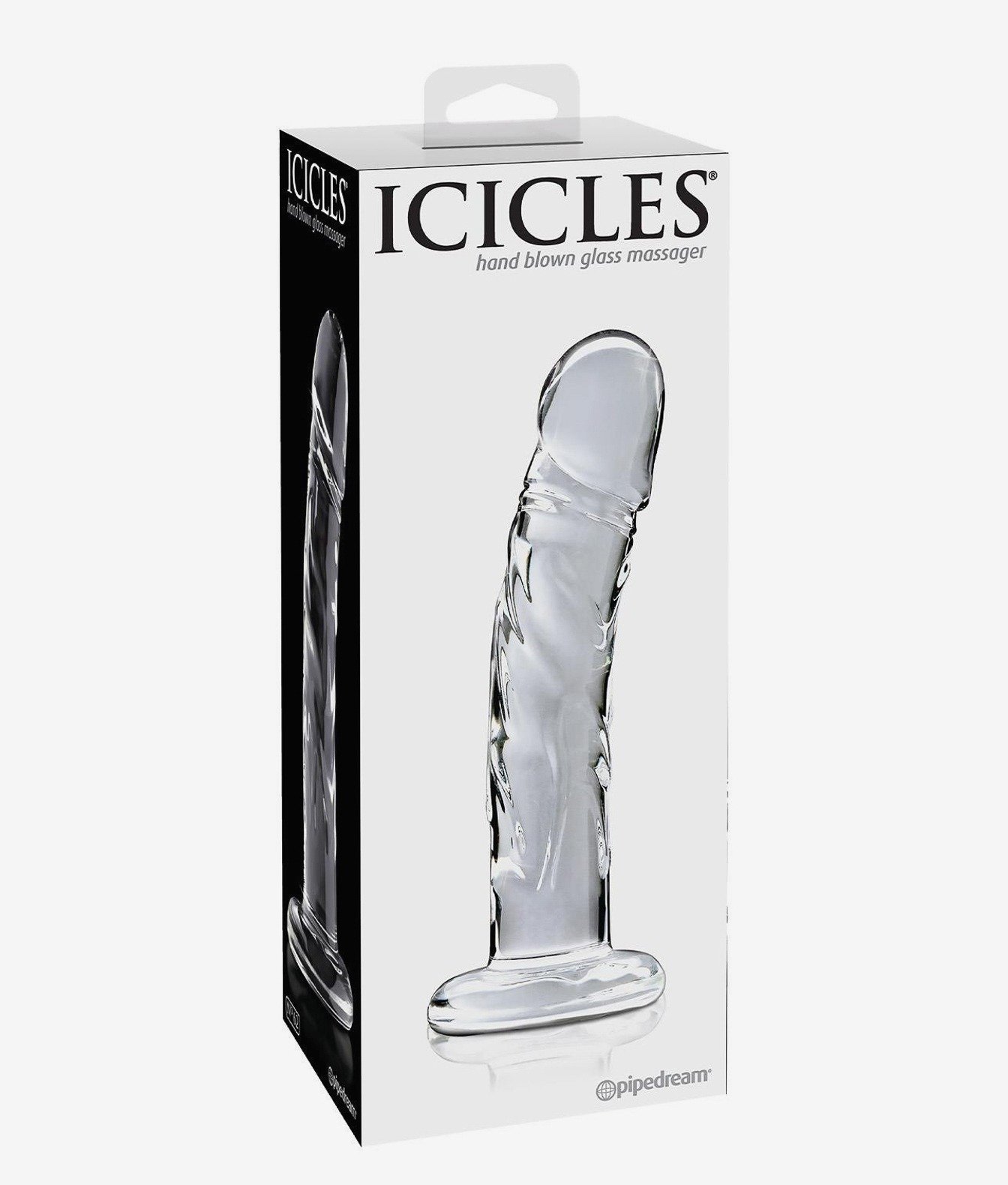 Pipedream Icicles No. 62 szklany masażer z szeroką podstawą