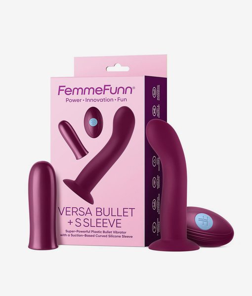 FemmeFunn versa bullet with s sleeve dark fucshia bullet wibrator