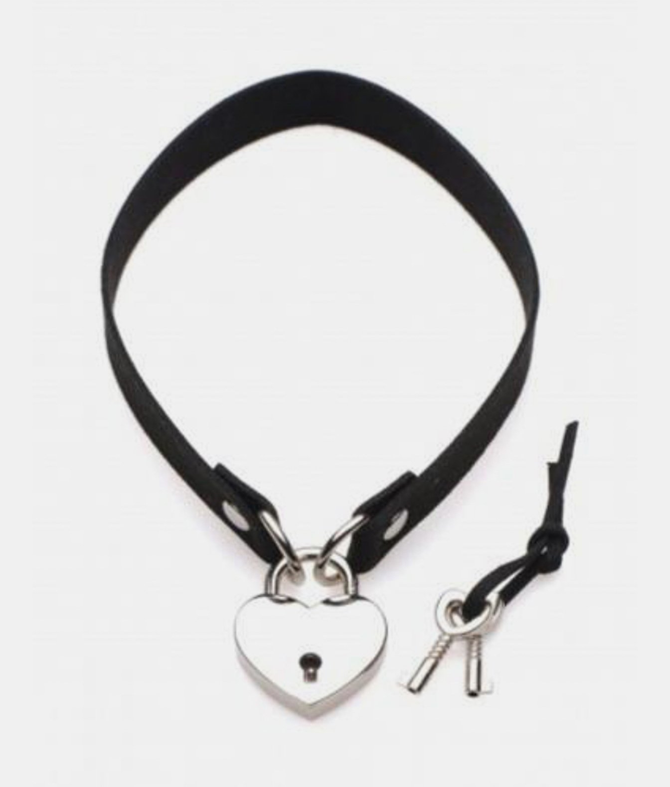 Master Series lock it heart choker z zamykanym sercem