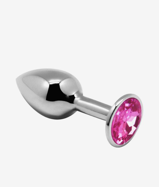 Alive korek analny aluminiowy S różowy kryształek