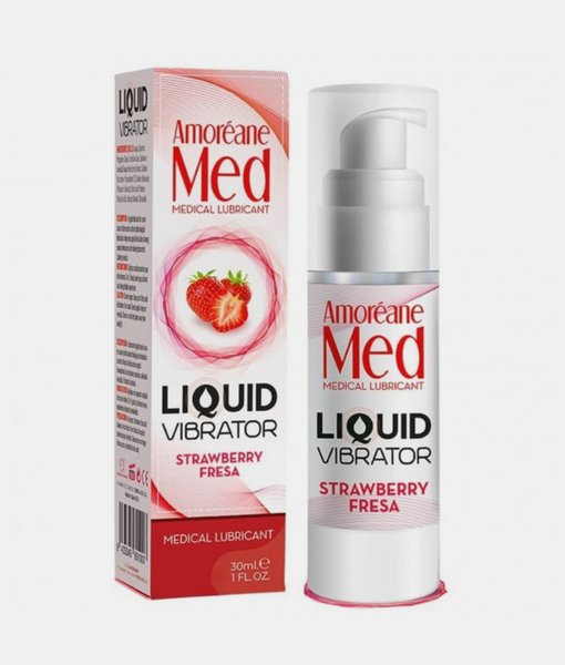 Amoreane liquid vibrator strawberry 30 ml