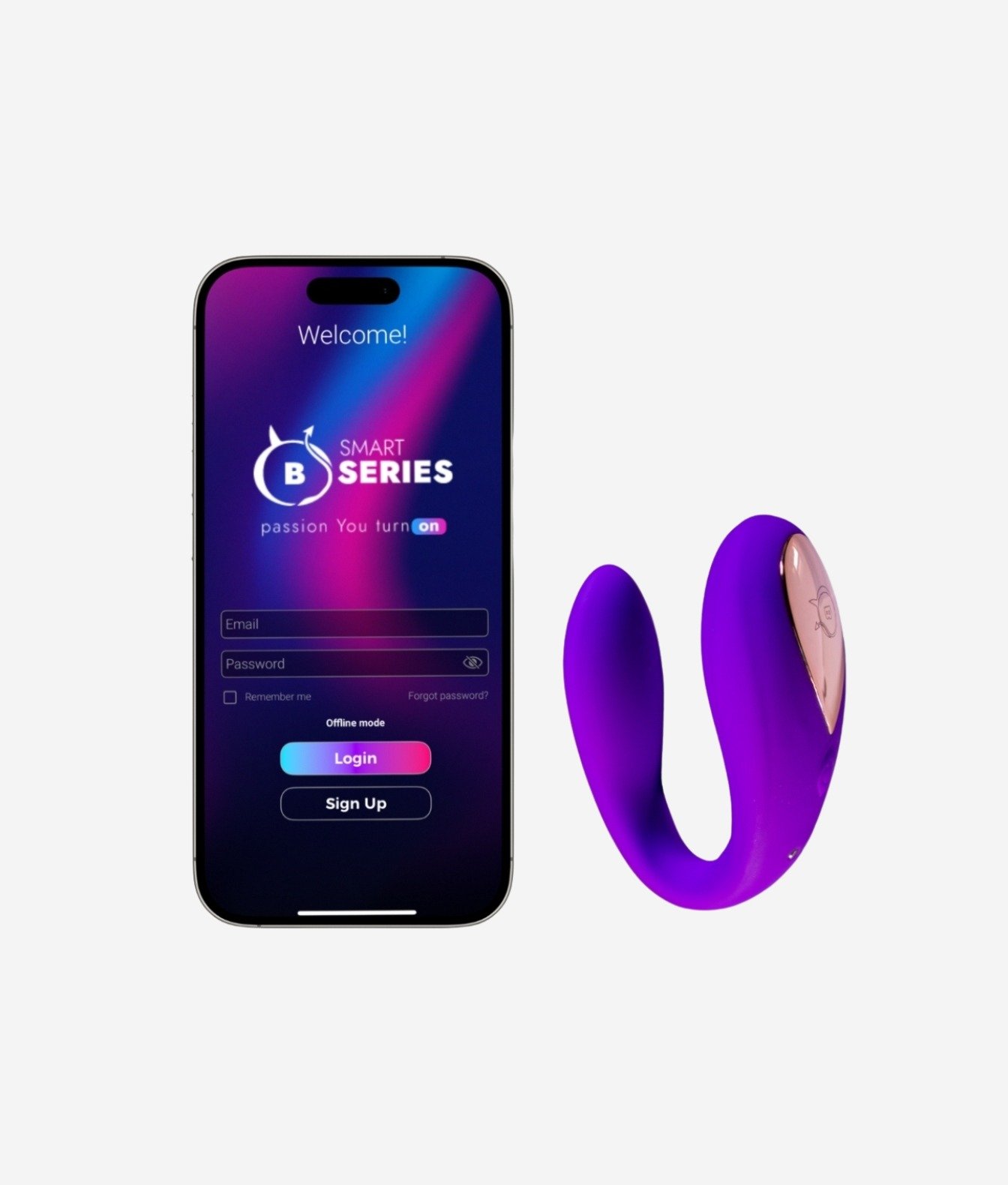 B Series DoubleFun masażer dla par sterowany aplikacją