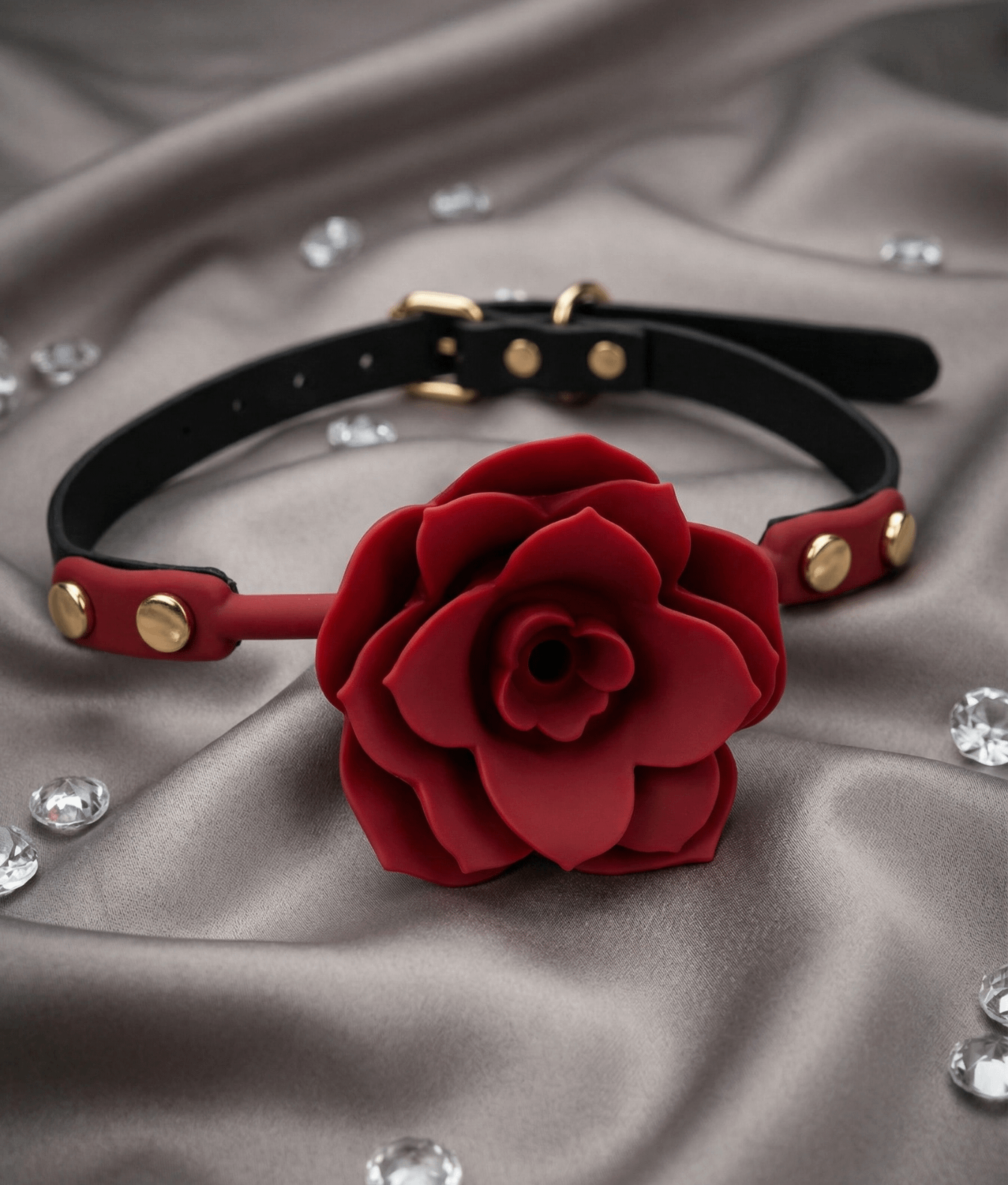 Mr. & Mrs. – pasek dekoracyjny z aplikacją w kształcie róży