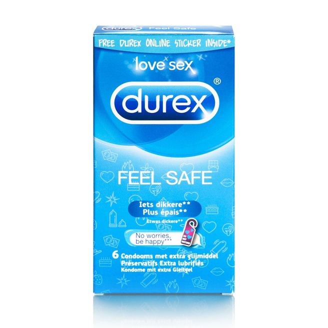 Durex Emoji Feel Safe prezerwatywy nawilżane