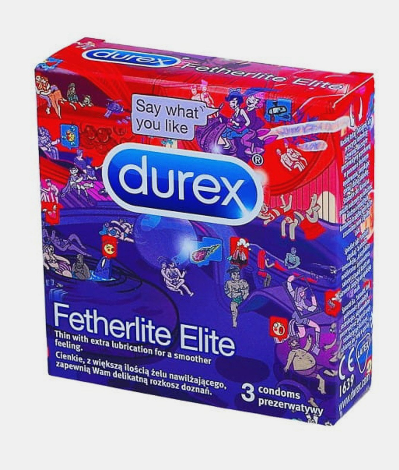 Durex Fetherlite Emoji super cienkie prezerwatywy lateksowe