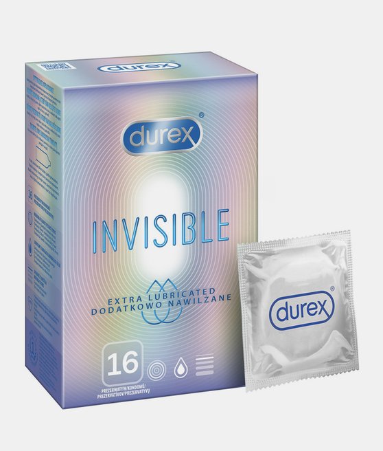 Durex Invisible Extra Lubricated prezerwatywy nawilżane