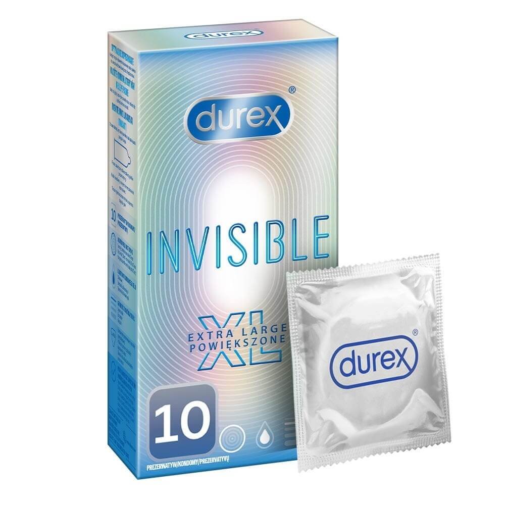 Durex Invisible XL super cienkie prezerwatywy lateksowe