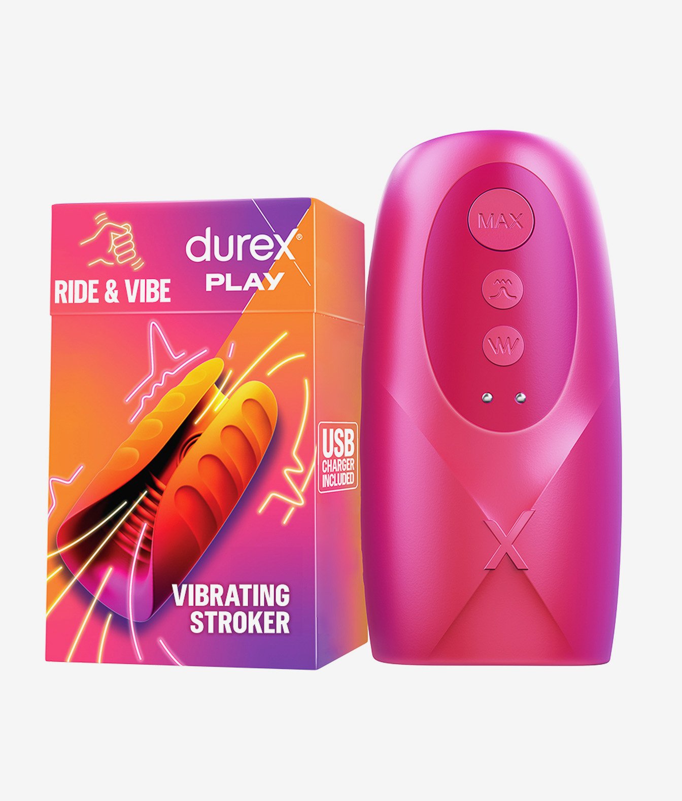 Durex Play Ride & Vibe wibrujący masturbator z lizaniem