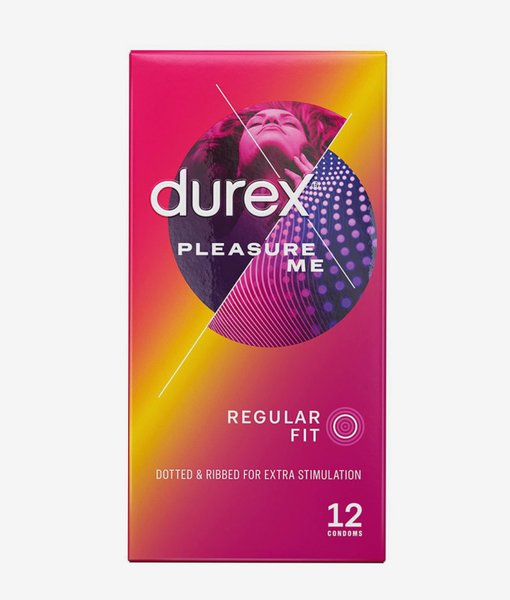 Durex Pleasure me prezerwatywy prążkowane z wypustkami 