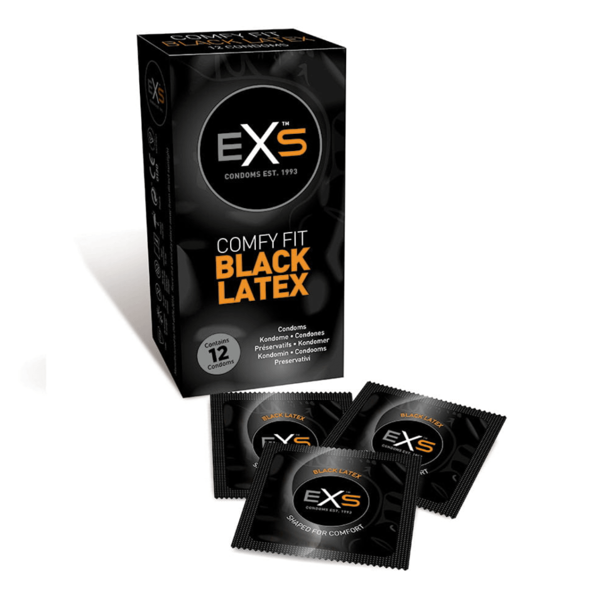 Exs Black Latex prezerwatywy z czarnego lateksu