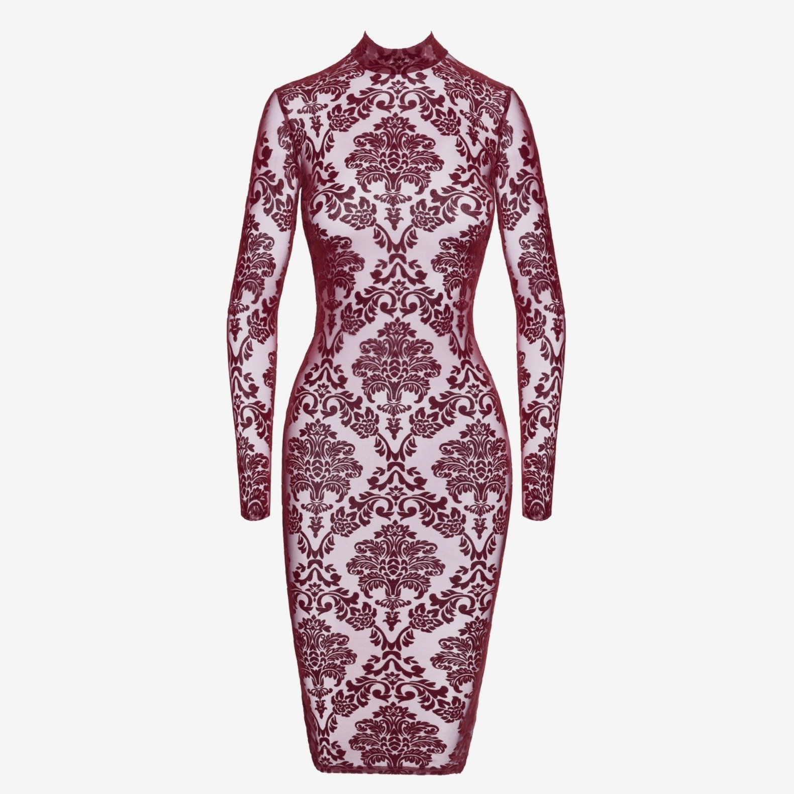 Noir Handmade Kink Royal F384 burgundowa sukienka