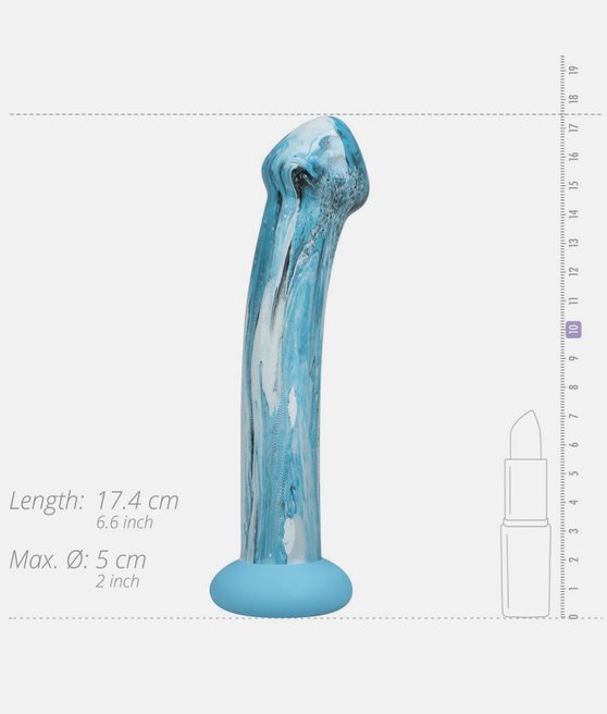 Gildo Ocean Ripple szklane dildo