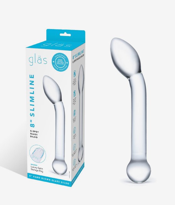 Gläs Slimline szklane dildo