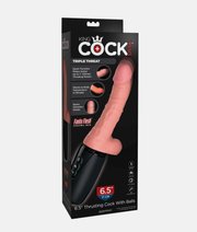 King Cock 6.5“ Thrusting Cock with Balls Wibrujące dildo thumbnail