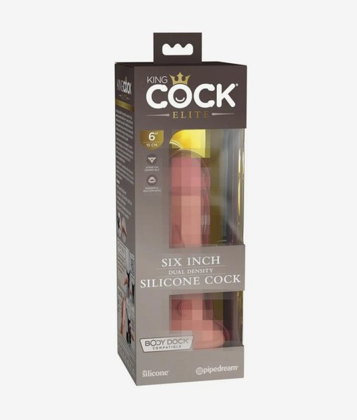 King Cock® Elite 6 Silicone Dual Density Cock