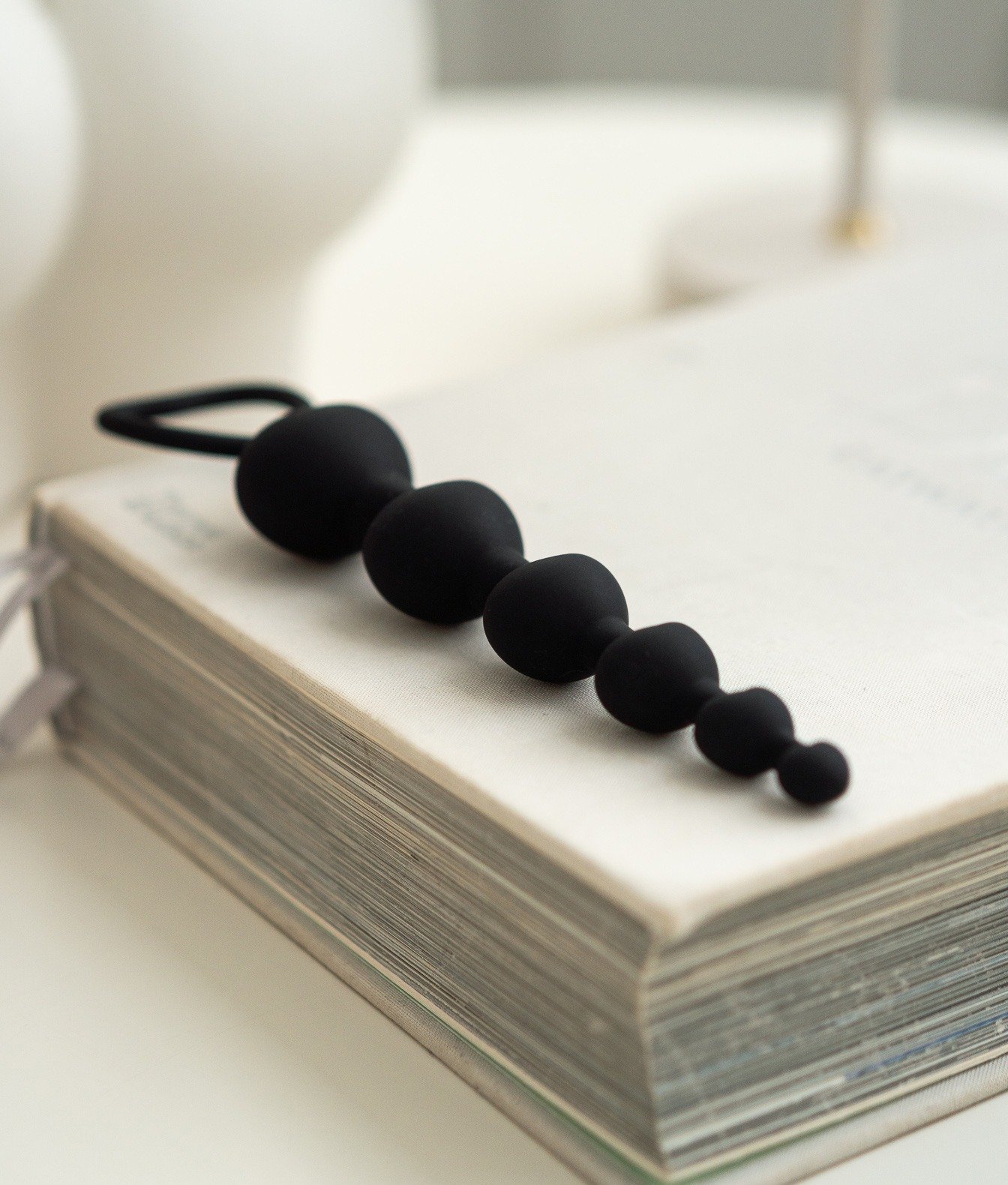 N69 Beads Single silikonowe koraliki ozdobne czarne 18,5 cm