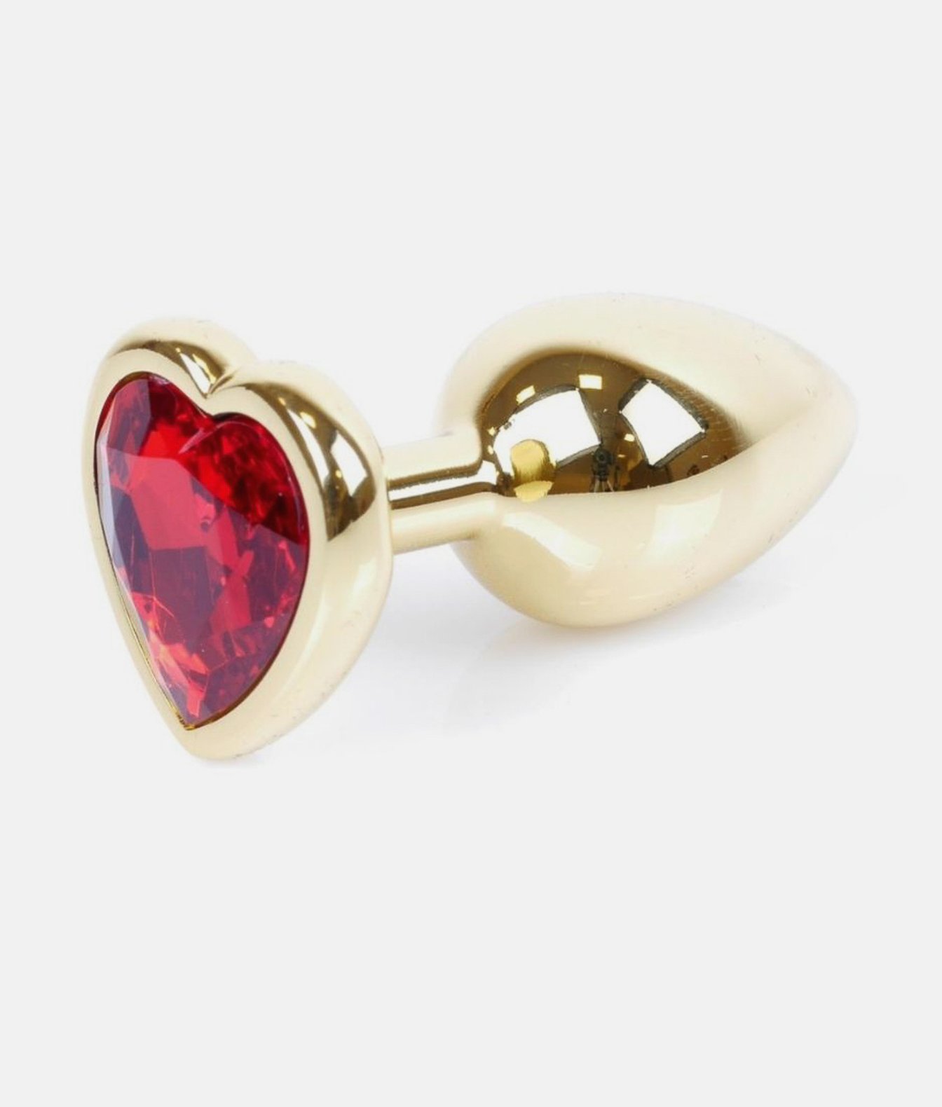 Korek analny z kryształkiem Gold Heart plug