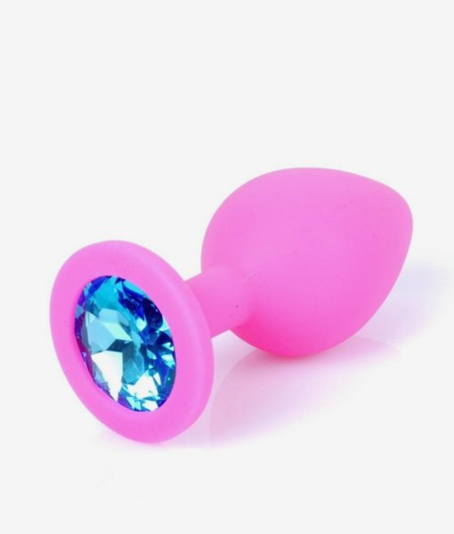 Boss of Toys korek analny z kryształkiem Pink Silikon plug Medium