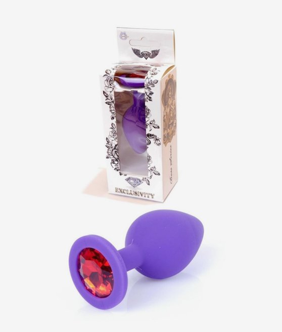 Boss of Toys korek analny z kryształkiem Purple Silikon plug Medium