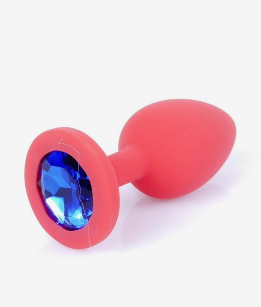 Boss of Toys korek analny z kryształkiem Red Silikon plug Small