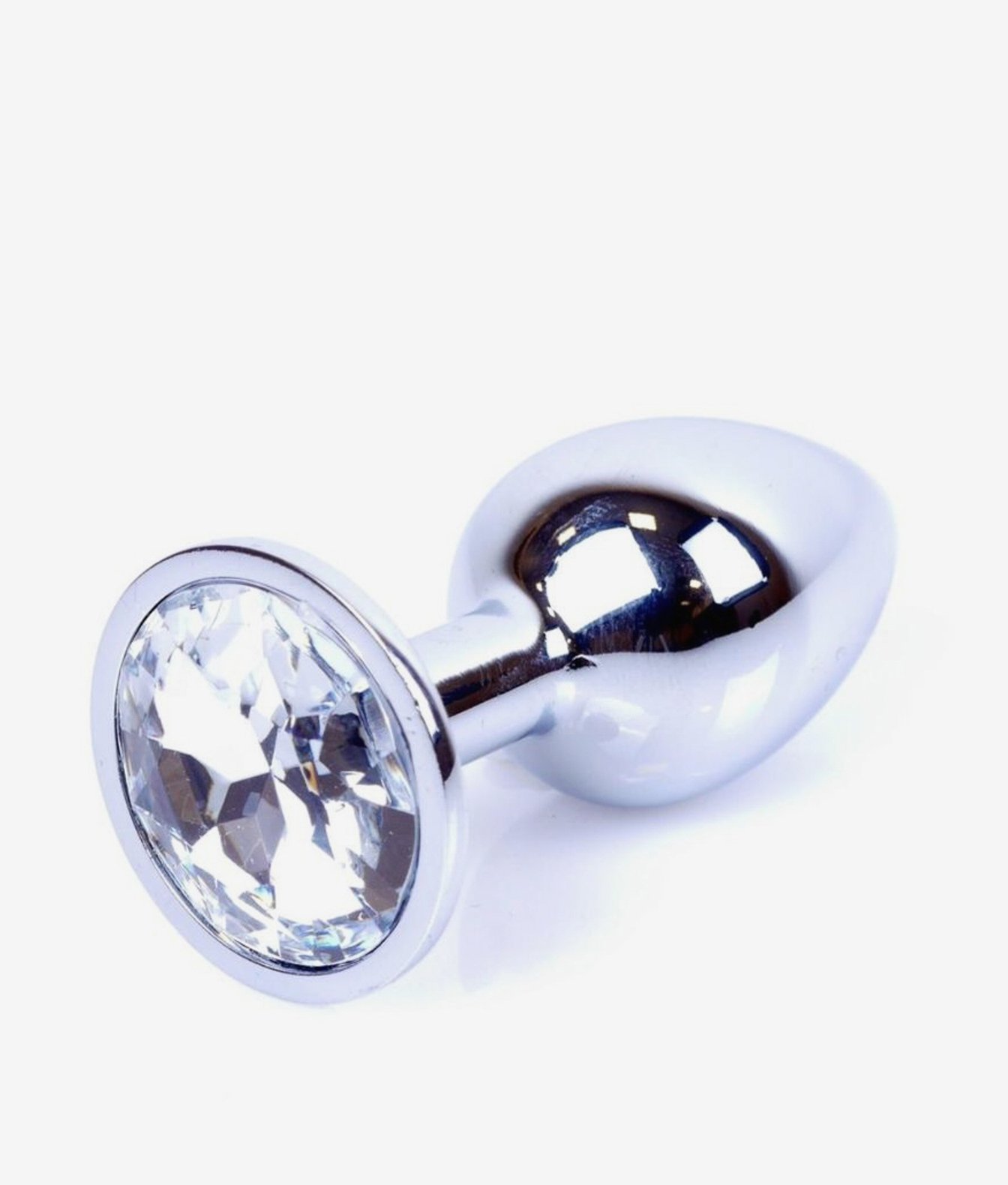 Korek analny z kryształkiem Silver plug