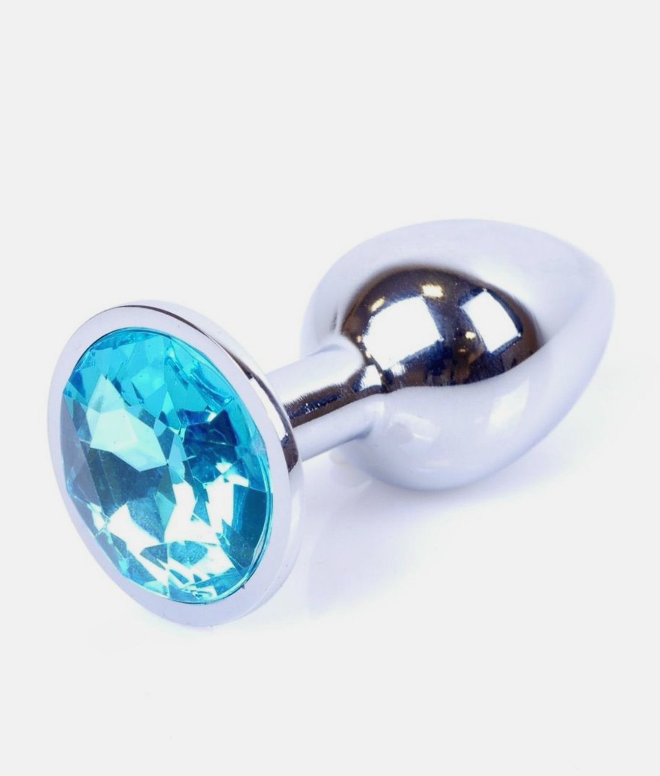 Korek analny z kryształkiem Silver plug