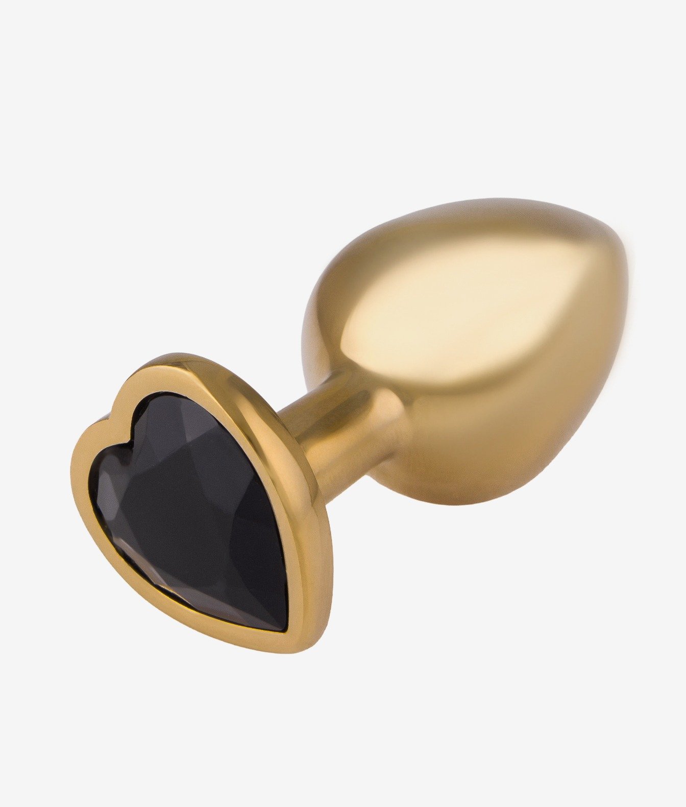 N69 Kiss aluminiowy korek ozdobny z kryształkiem czarny L