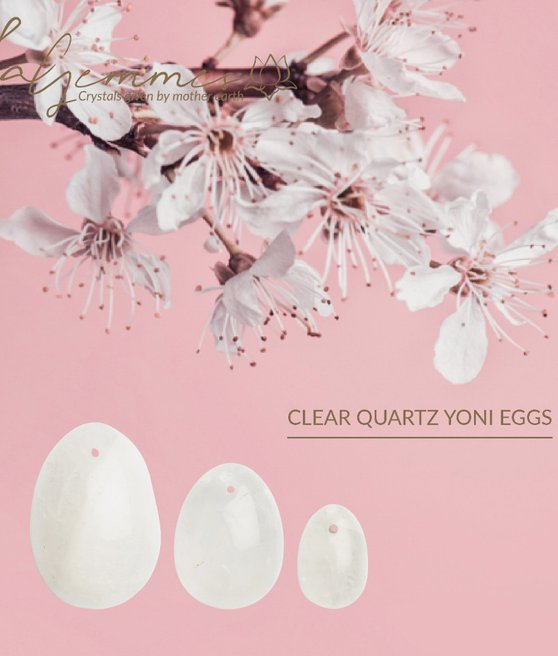 La gemmes Yoni egg Clear Quartz zestaw kulek
