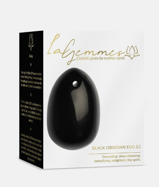 La gemmes Yoni egg obsidian L
