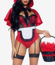 Leg Avenue 86975 Naughty Miss Red kostium niegrzeczny czerwony kapturek thumbnail
