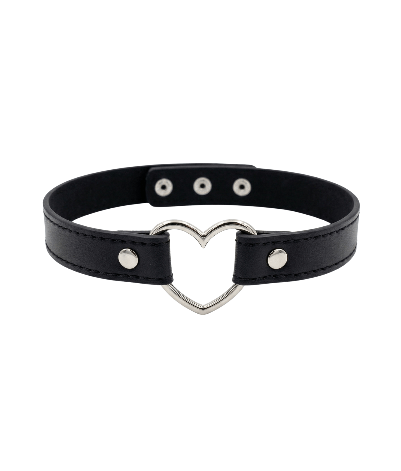 Mr. & Mrs. Choker dekoracyjny z motywem serca czarny