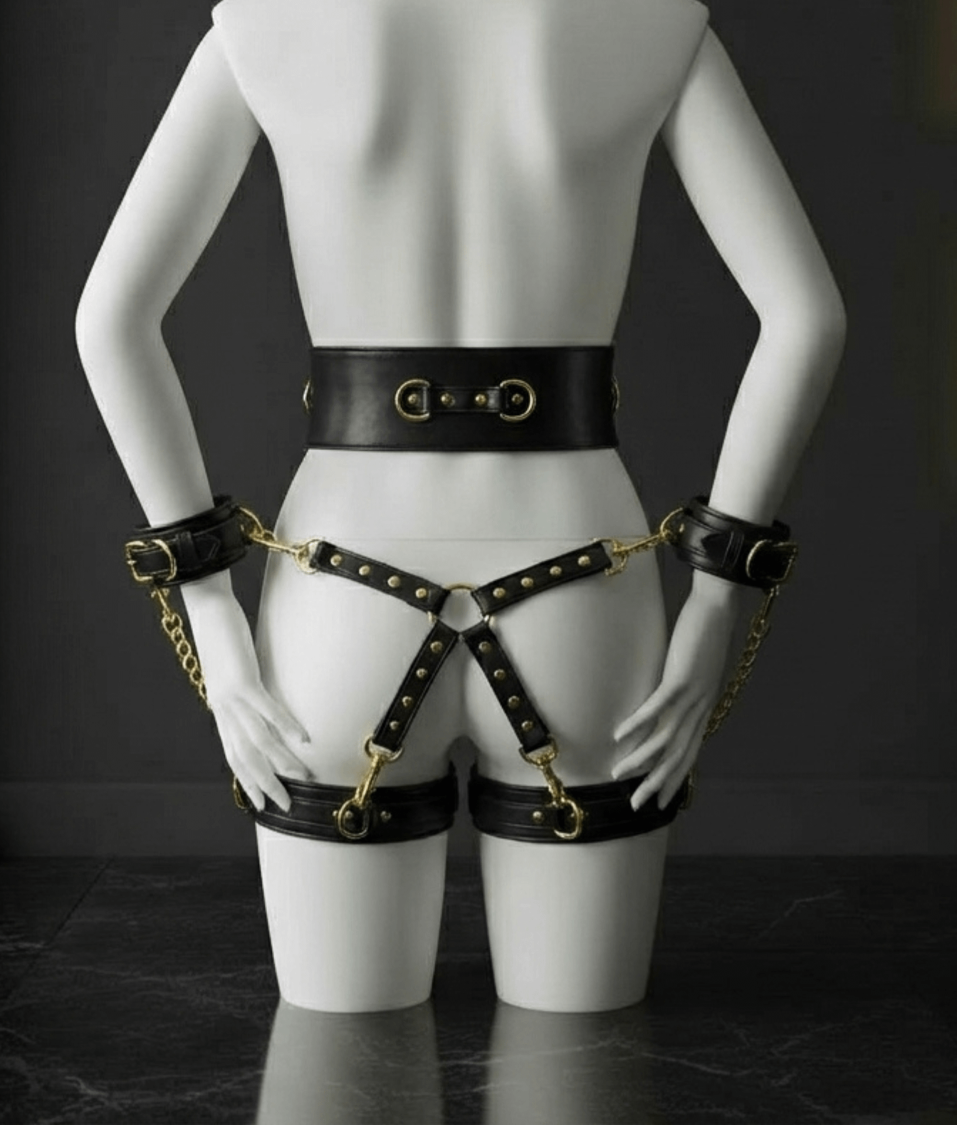 Mr. & Mrs. Zestaw akcesoriów kostiumowych Premium 4 elementy czarny