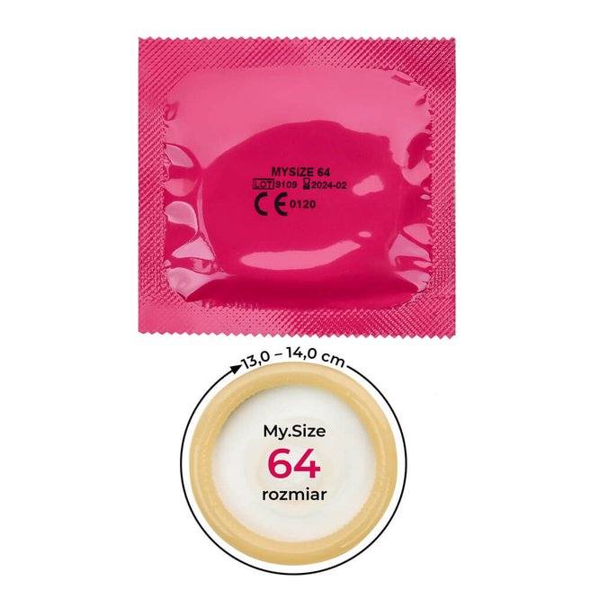MY.SIZE 64 prezerwatywy lateksowe dla obwodu 13-14 cm
