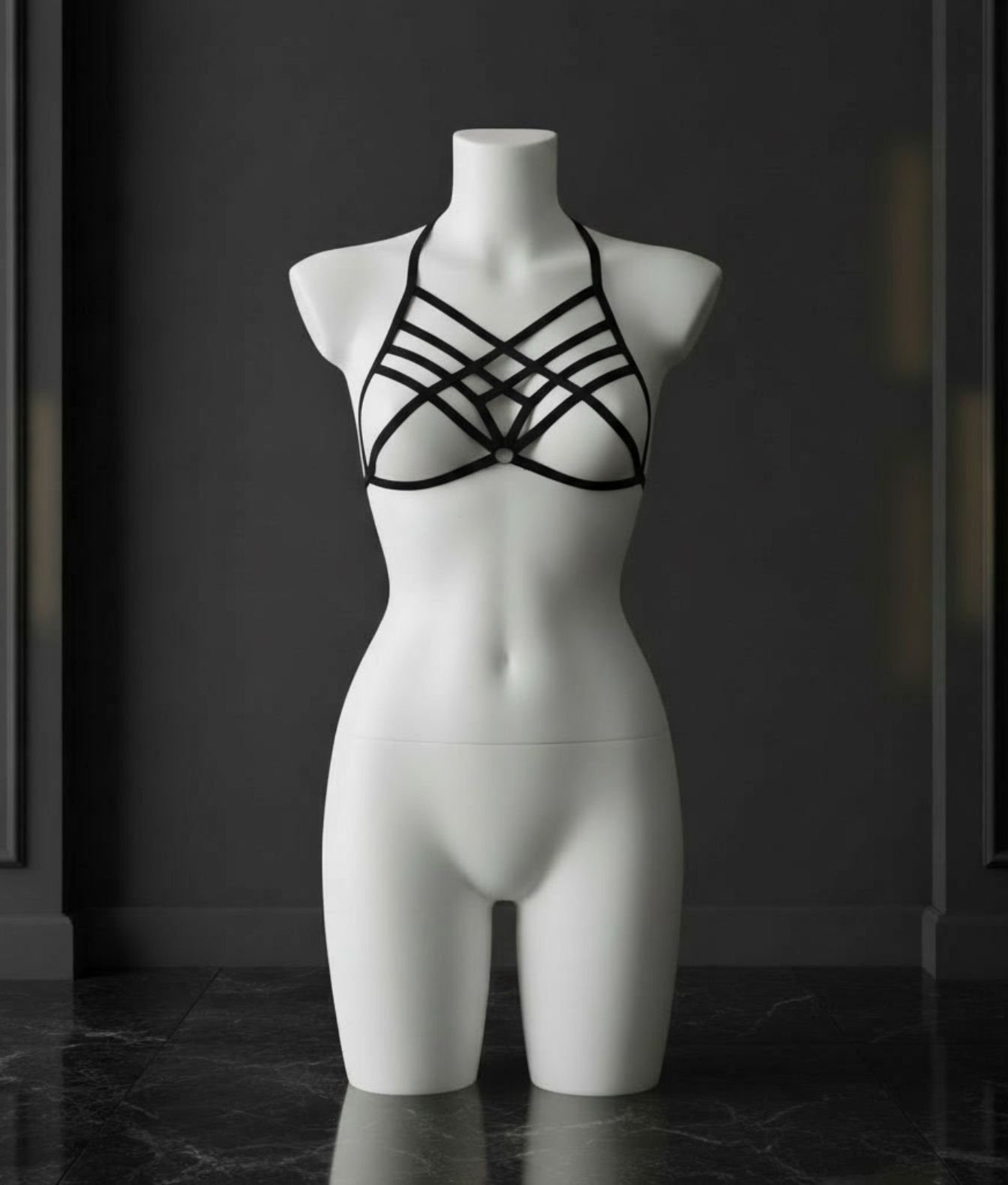 NAKAI So Mirenne czarny harness na klatkę piersiową