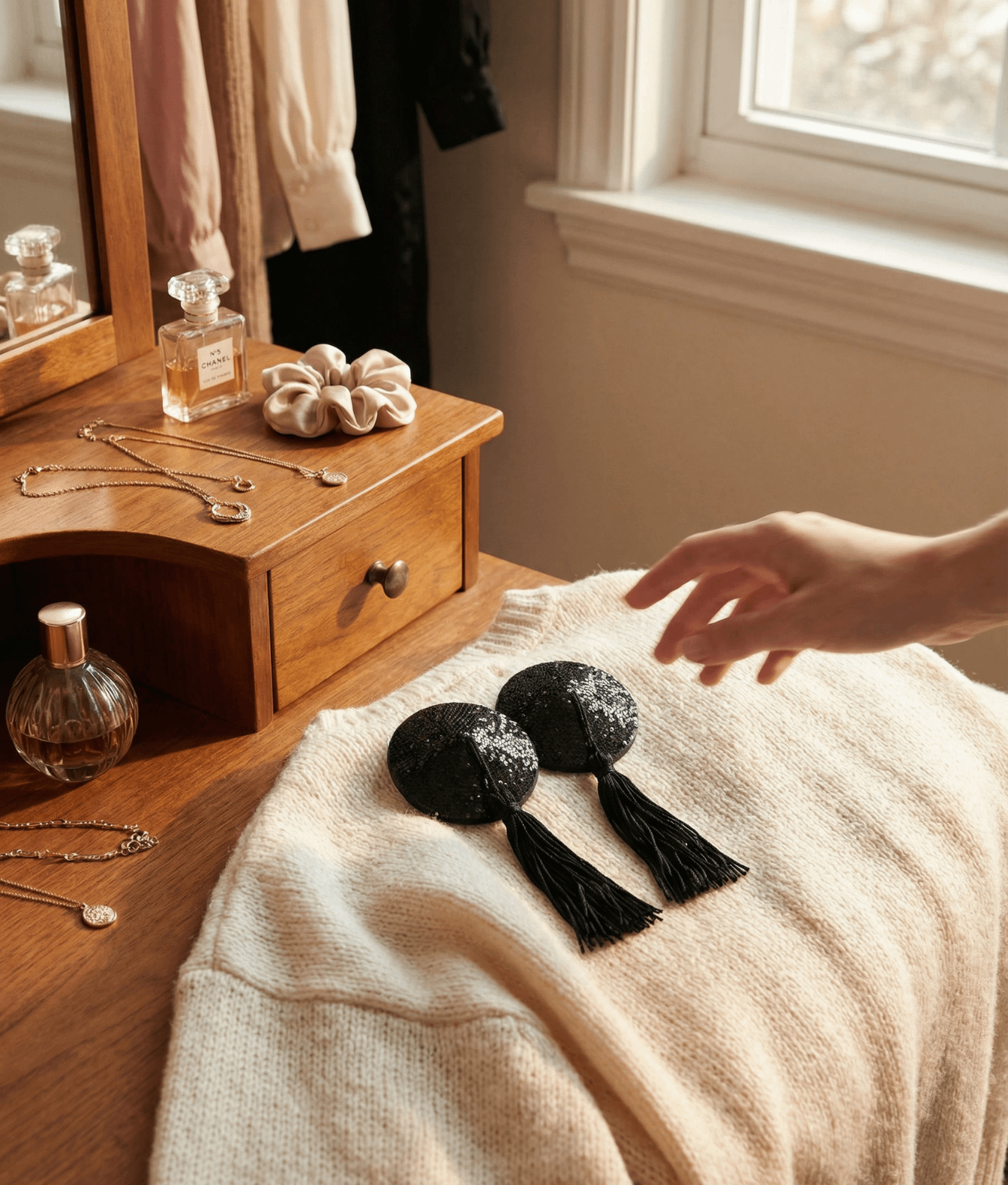 Mr. & Mrs. naklejki z frędzlami czarne