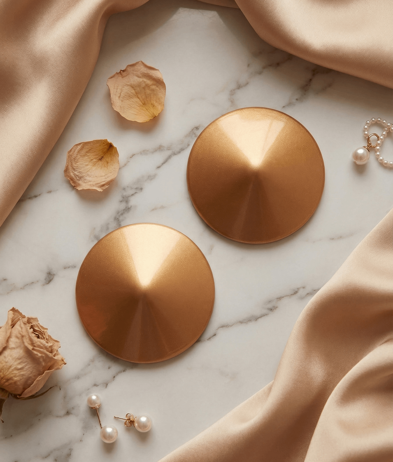 Mr. & Mrs. Metalowe nasutniki okrągłe złote