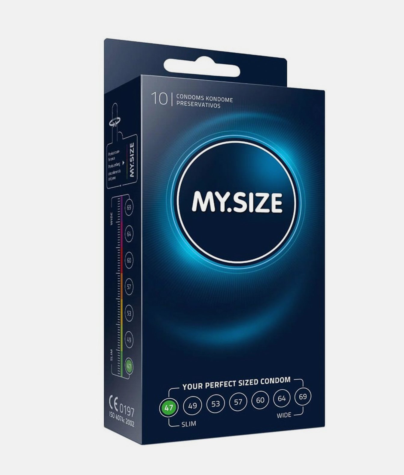 MY.SIZE 47 prezerwatywy dla obwodu 9.5-10 cm