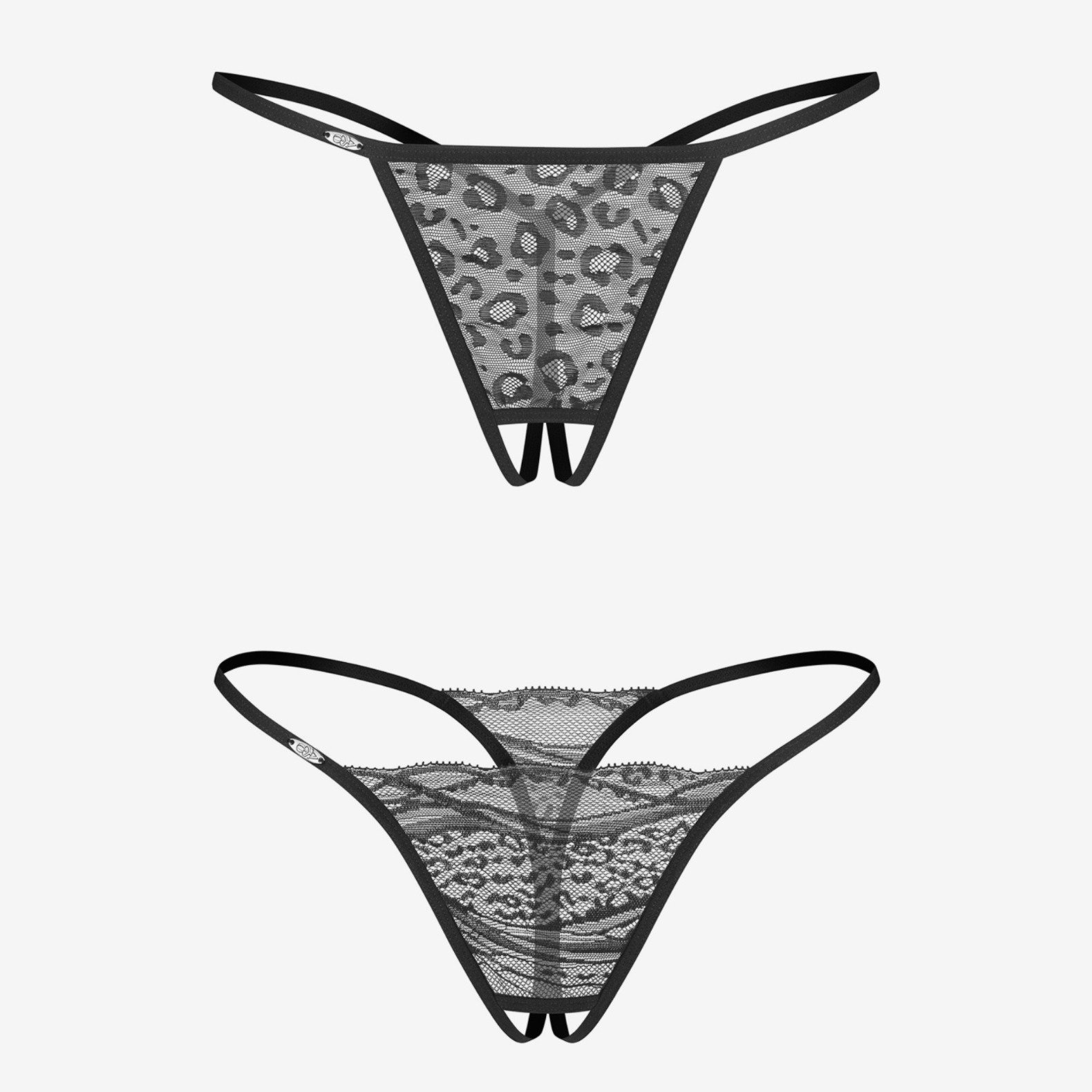 Obsessive Bianca 2-pak stringi otwarte