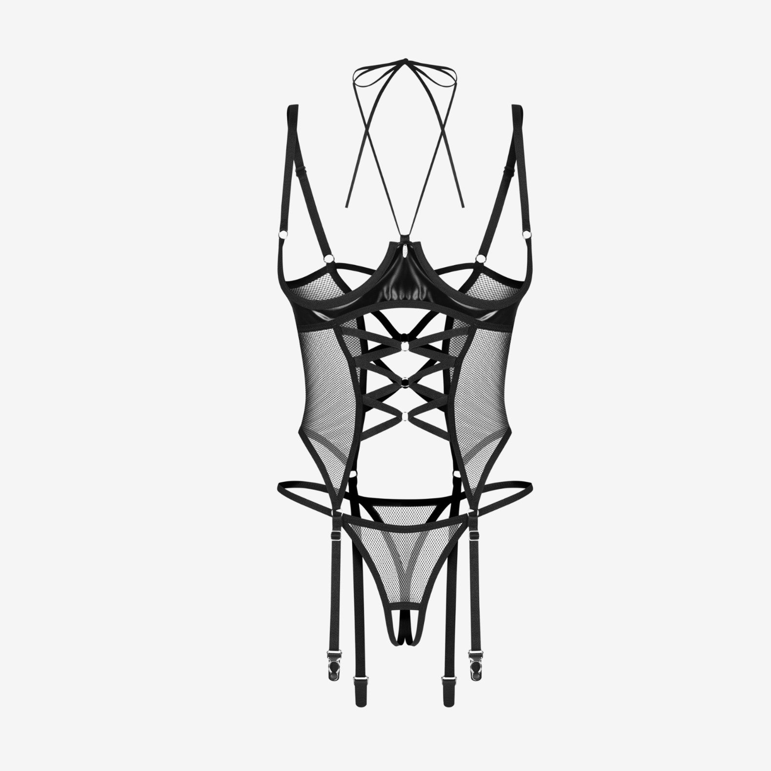 Obsessive Dominna gorset i stringi otwarte