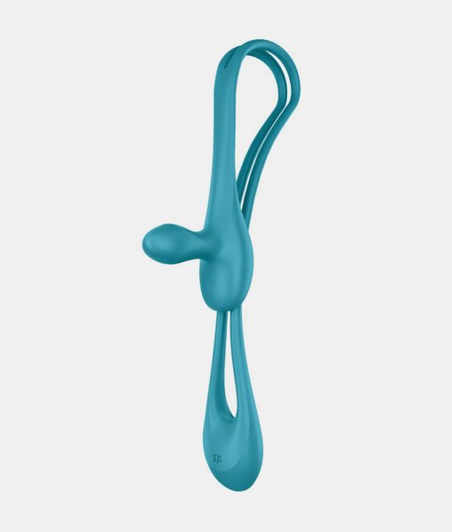 Plug & Play 1 Vibrador Anal Flexible Azul korek analny wibrujący + masażer 