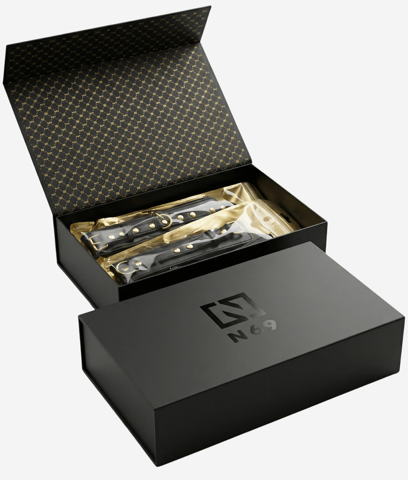 N69 zestaw premium w pudełku obroża i kajdanki