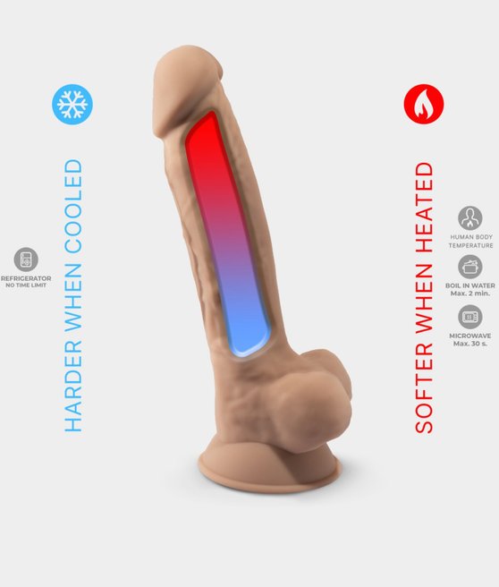 SilexD dildo z przyssawką 18 cm długości 4 cm średnica