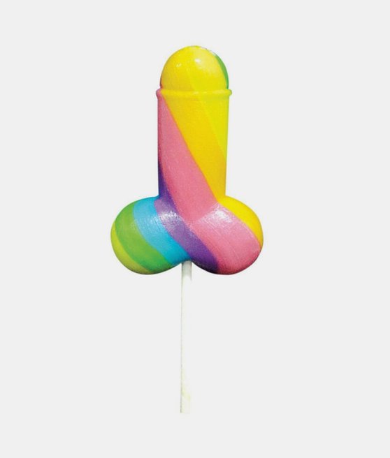 Rainbow Cock Pop lizak w kształcie penisa