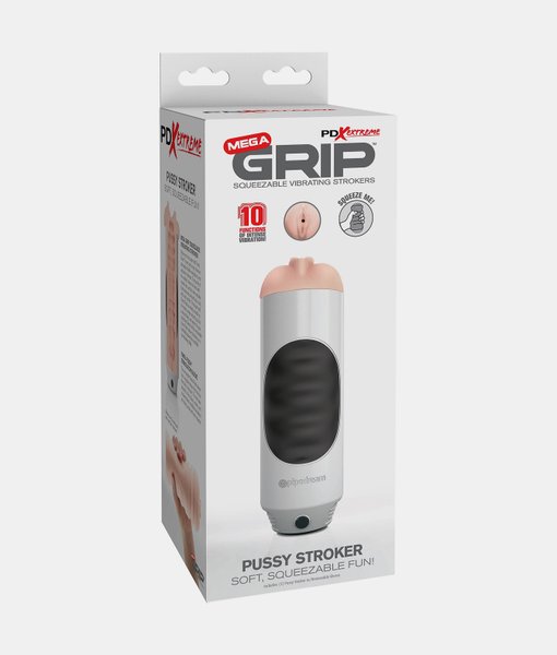 PDX Extreme Mega Grip Vibrating Stroker Pussy masturbator wibrujący